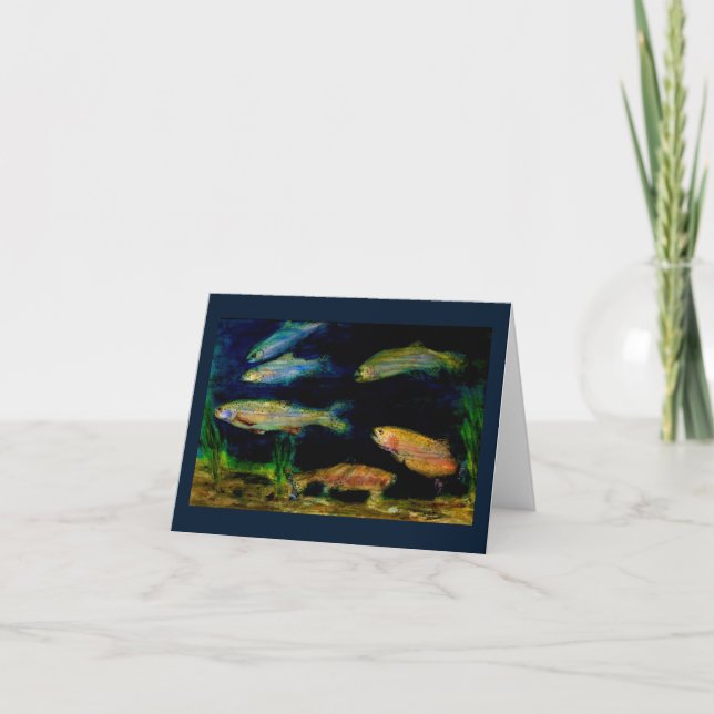 Fish in Dark Water Thank You Card (Front)