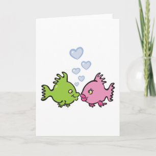 fish in love valentine holiday card