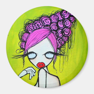 "Fish in the Sea" Round Magnet