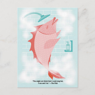 Fish in the Shower Postcard
