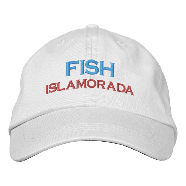 FISH ISLAMORADA FLORIDA KEYS FISHING HAT (Front)