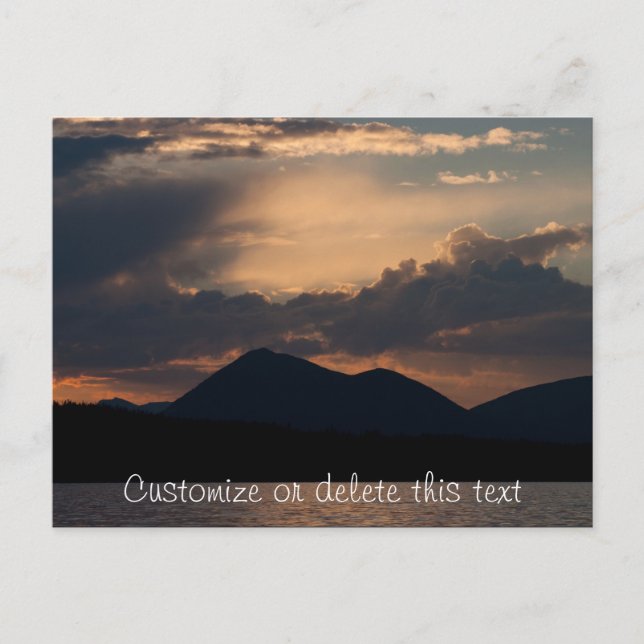Fish Lake Sunset; Customizable Postcard (Front)