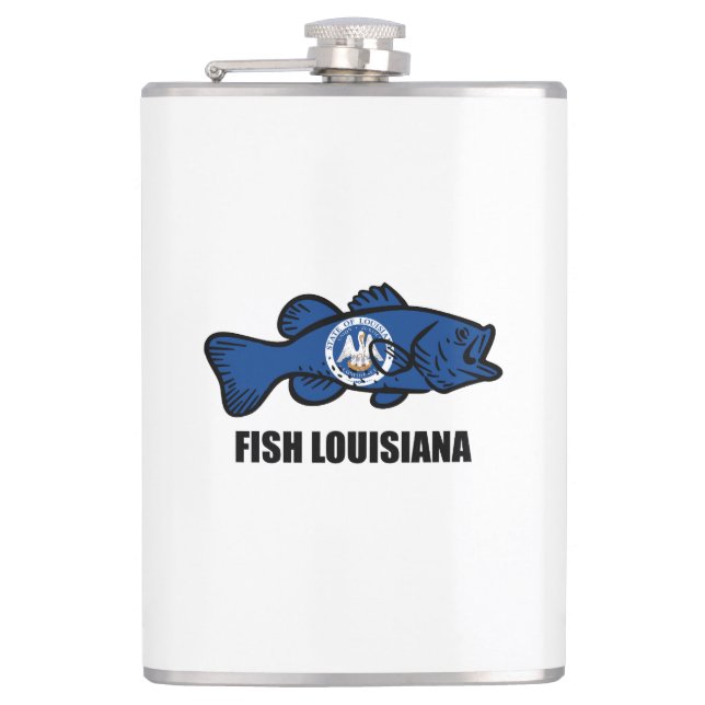Fish Louisiana Hip Flask (Front)