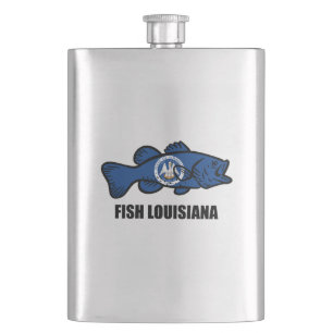 Fish Louisiana Hip Flask