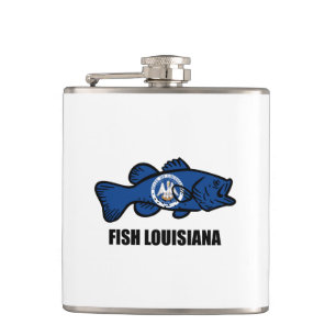 Fish Louisiana Hip Flask