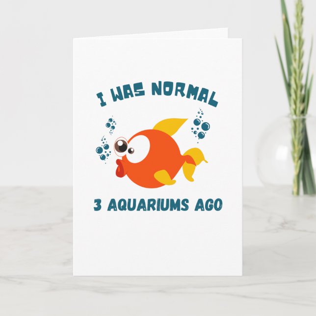 Fish Lovers Aquarium Humour Funny Fish Card (Front)