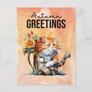 Fish lovers for Autumn greeting Postcard