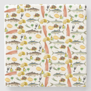 Fish Marble Stone Coaster
