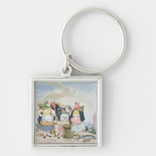 Fish Market by the Sea, c.1860 (oil on canvas) Keychain