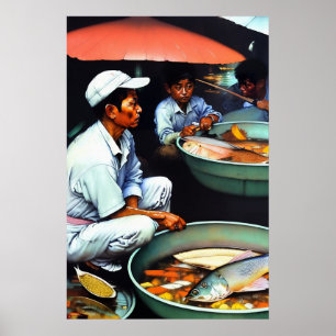 Fish Market - Canvas Art Print