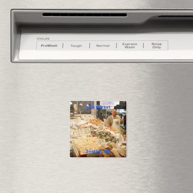 Fish Market Seattle Washington Magnet (In Situ (Dishwasher))