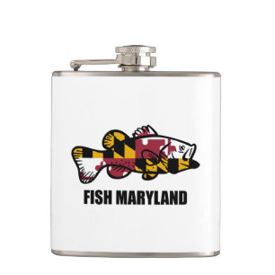 Fish Maryland Hip Flask