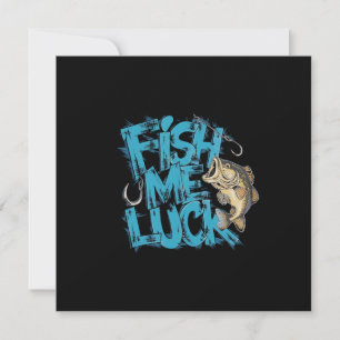 Fish Me Luck Graffiti Bass Art Holiday Card