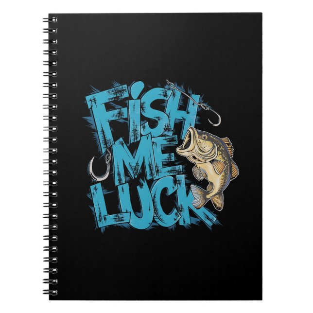 Fish Me Luck Graffiti Bass Art Notebook (Front)