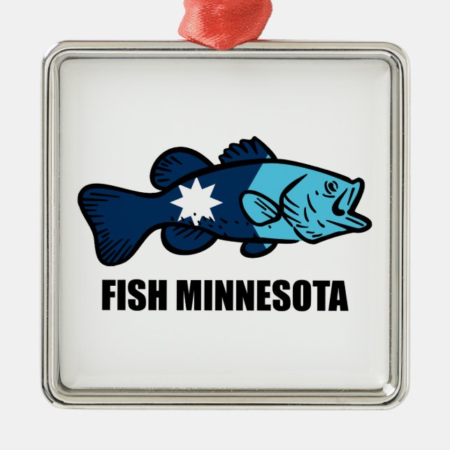 Fish Minnesota Metal Ornament (Front)
