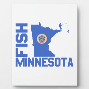 Fish Minnesota State Outline Plaque