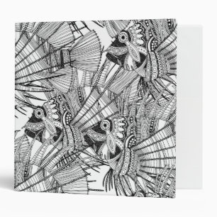 fish mirage black and white binder