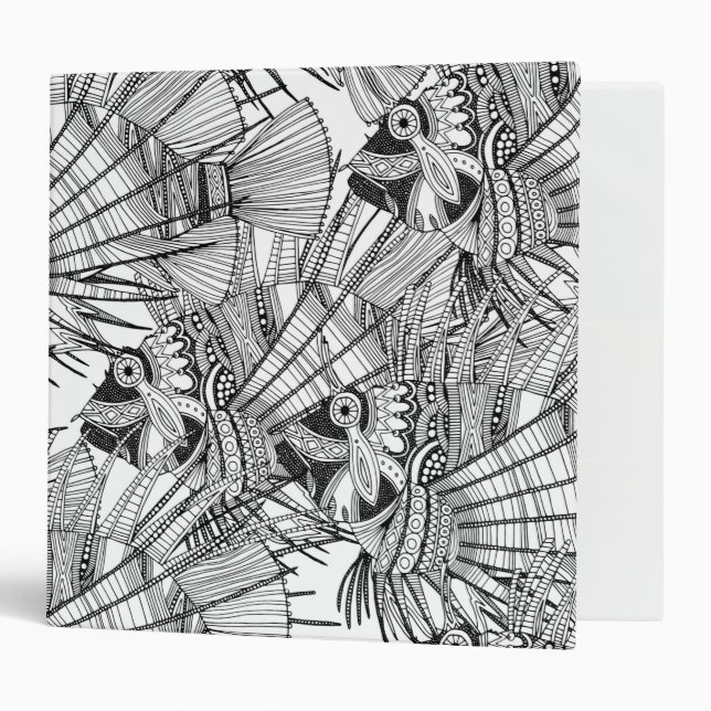 fish mirage black and white binder (Front/Inside)