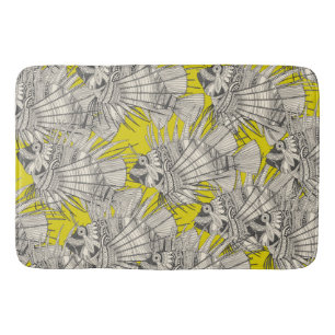 fish mirage chartreuse bath mat