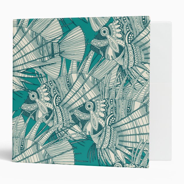fish mirage teal binder (Front/Inside)