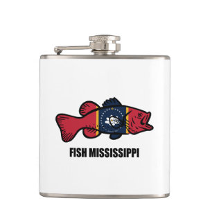 Fish Mississippi Hip Flask