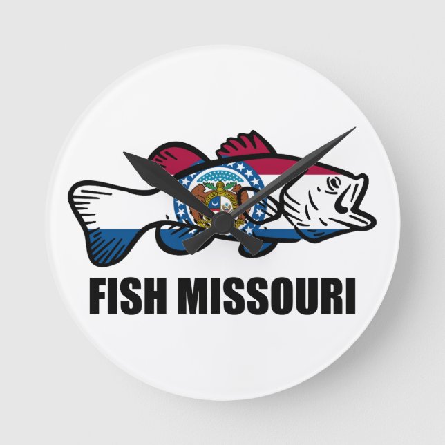 Fish Missouri Round Clock (Front)