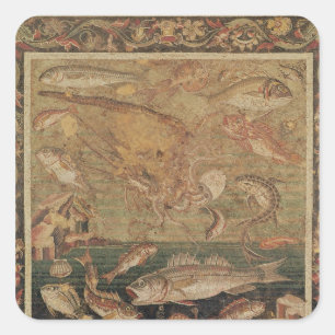 Fish, Molluscs and Crustacea Square Sticker