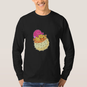 Fish Mom Baby Pufferfish Puffer Fish For Kids T-Shirt