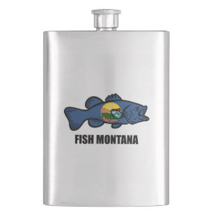 Fish Montana Bass Hip Flask