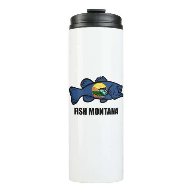 Fish Montana Bass Thermal Tumbler (Front)