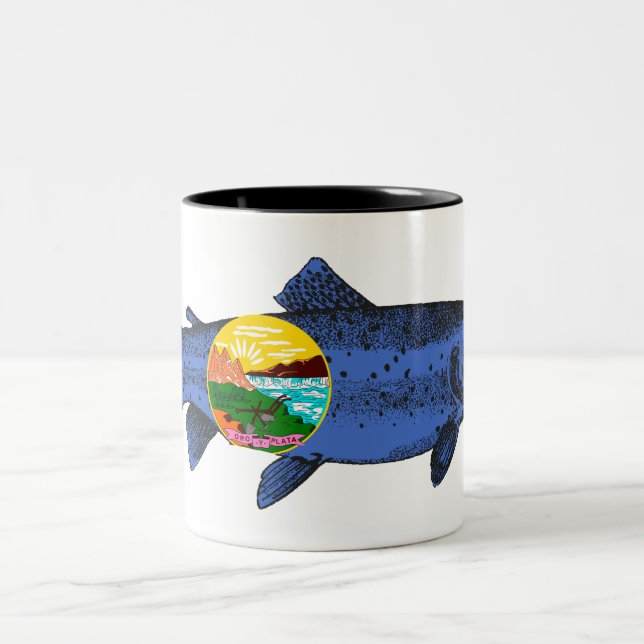Fish Montana Two-Tone Coffee Mug (Center)