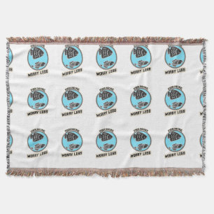 Fish More Worry Less Throw Blanket