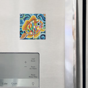 fish mosaic magnet
