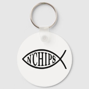 Fish N' Chips Fish Keychain