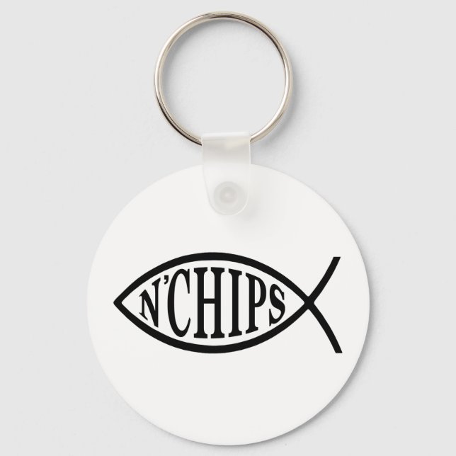 Fish N' Chips Fish Keychain (Front)
