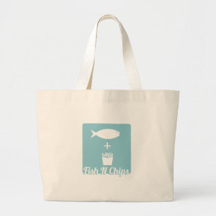 Fish N Chips Large Tote Bag