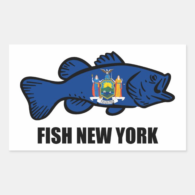 Fish New York Bass Sticker (Front)