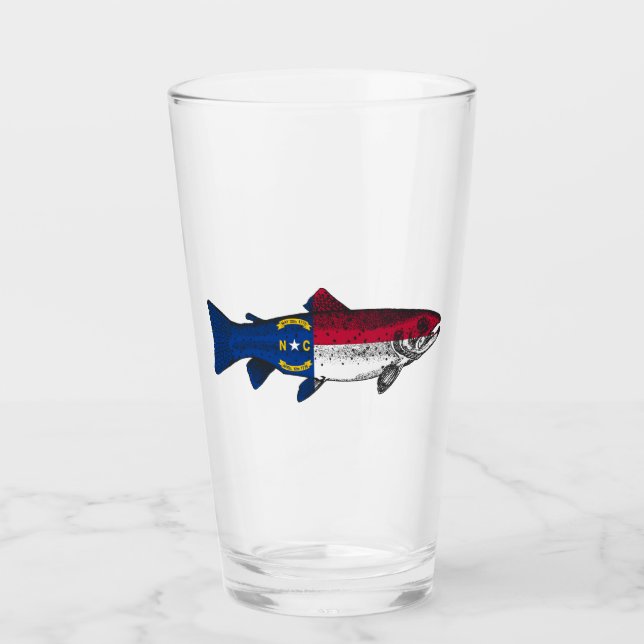 Fish North Carolina Trout Glass (Front)