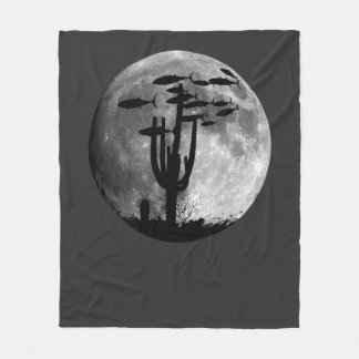 Fish of the Moonlit Sky Fleece Blanket