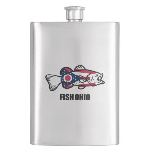 Fish Ohio Hip Flask