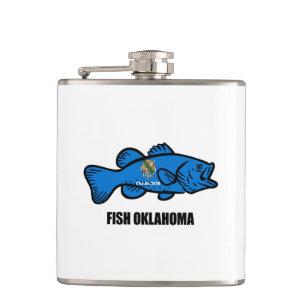 Fish Oklahoma Hip Flask