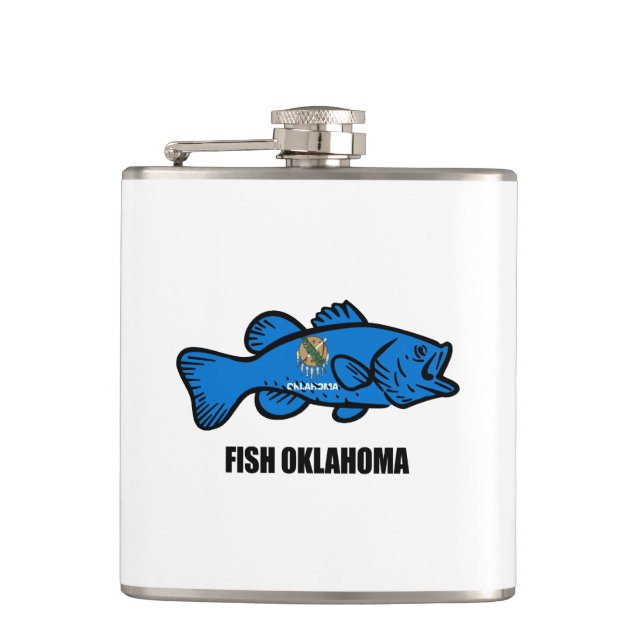 Fish Oklahoma Hip Flask (Front)