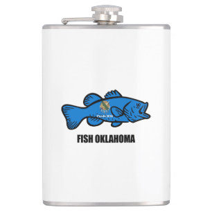Fish Oklahoma Hip Flask