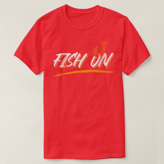 Fish On Hook  T-Shirt (Design Front)