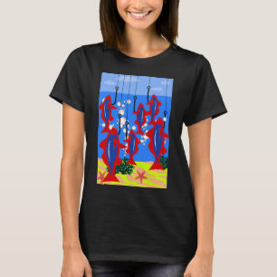Fish on hooks in sea waters T-Shirt