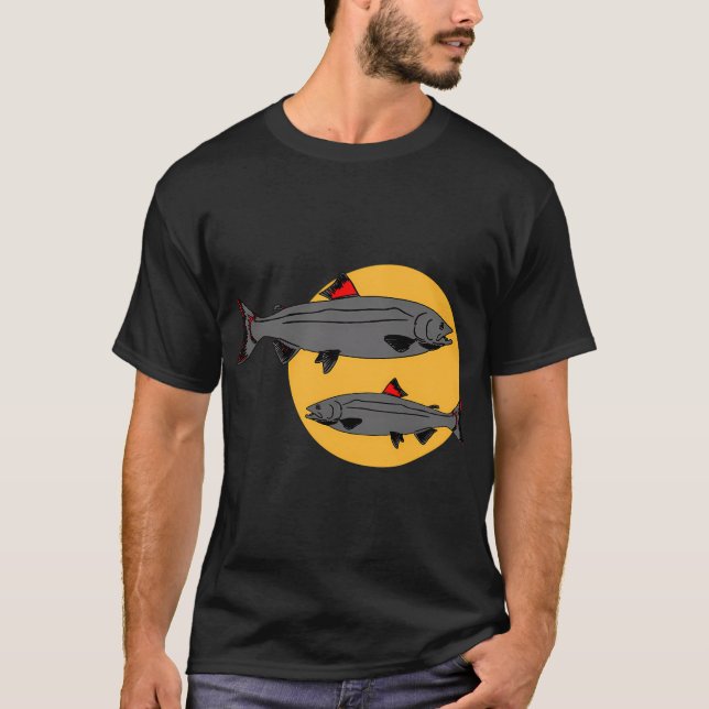 Fish on Mustard Yellow T-Shirt (Front)