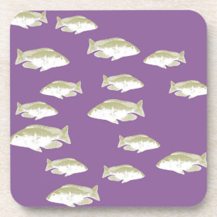 Fish on purple coaster