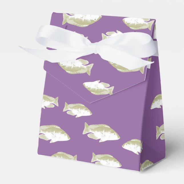 Fish on purple favor box (Front Side)