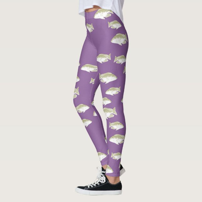 Fish on purple leggings (Left)