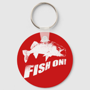 Fish on walleye keychain